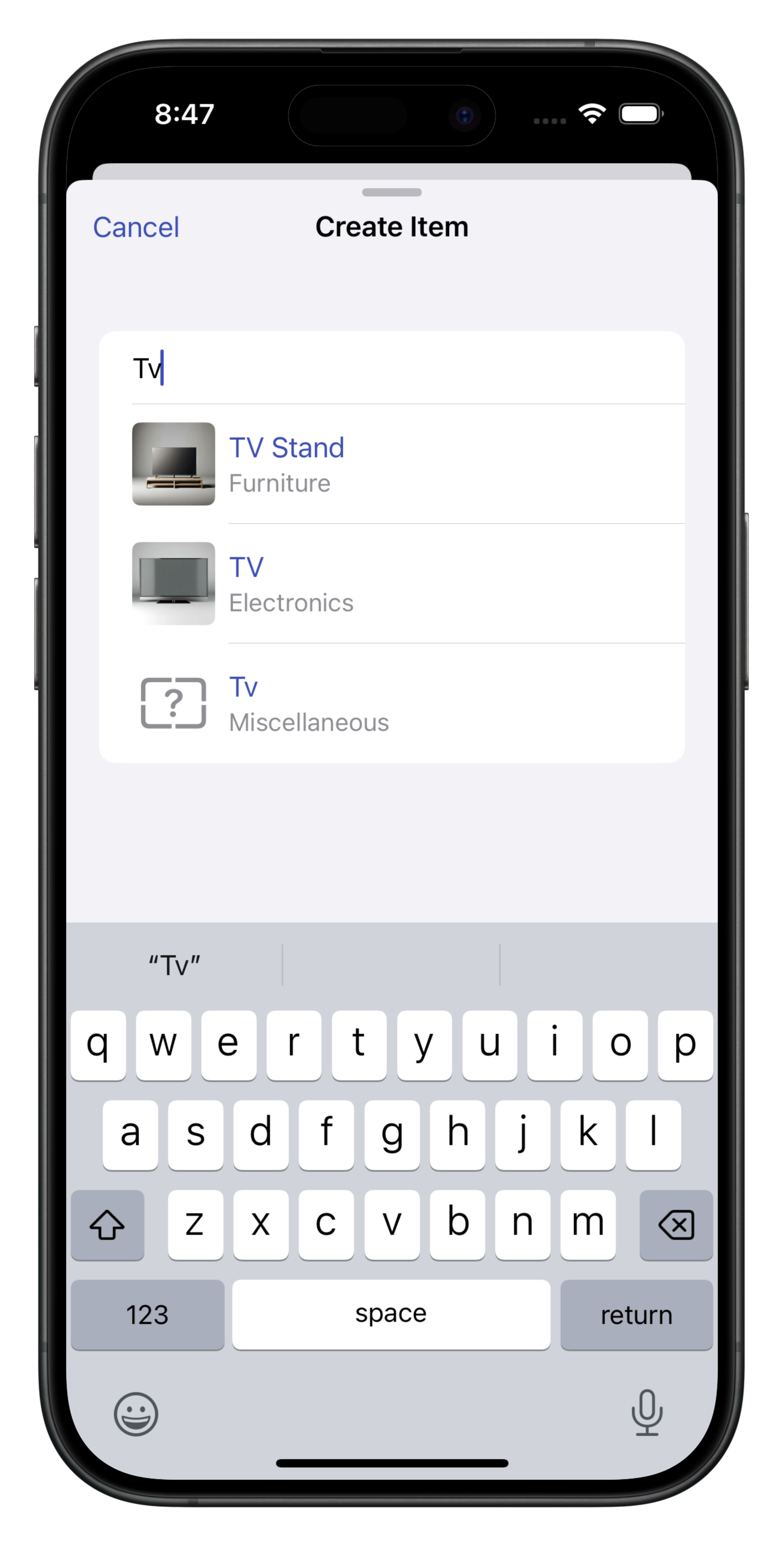 Create Item