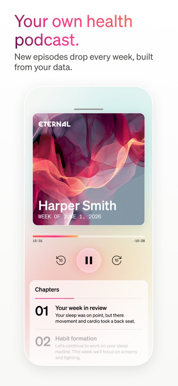Eternal health data screen